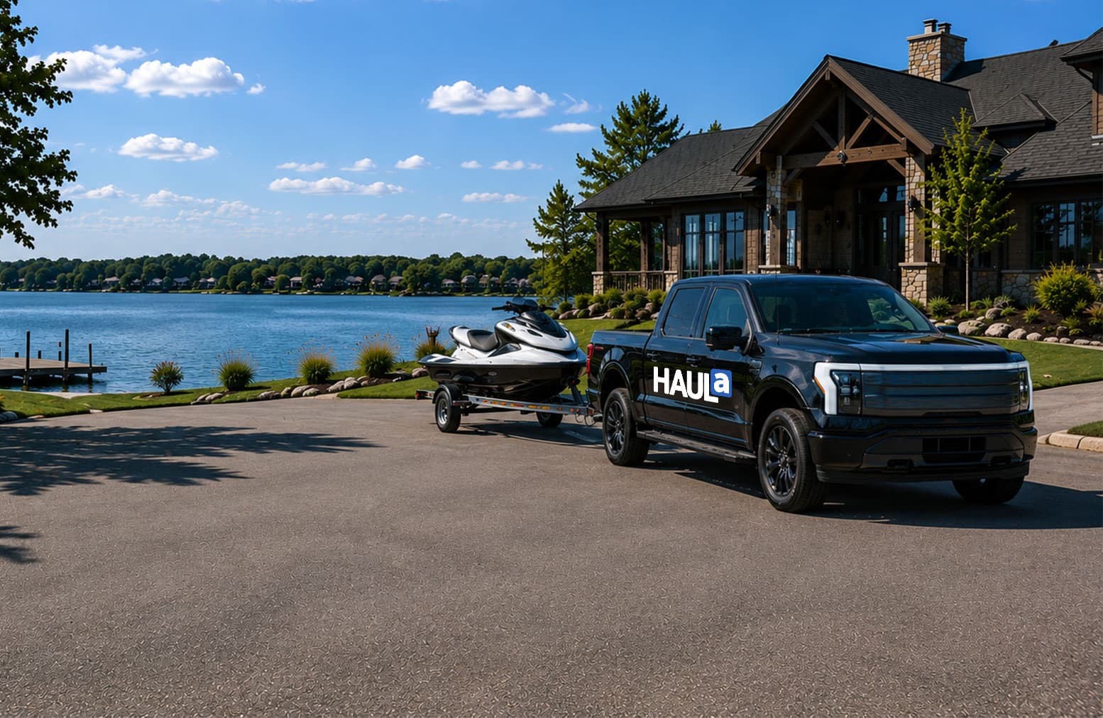 HAULa capable hauling setup near a lake